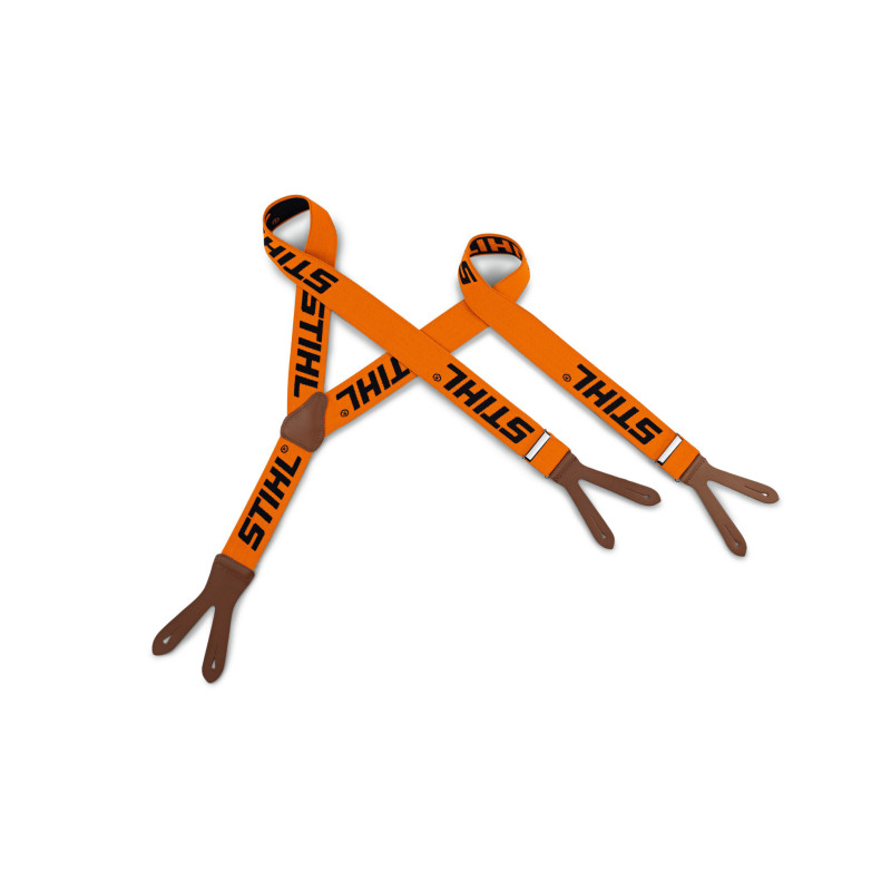 Bretelles, 120 cm, orange, à boutonner