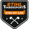 Autocollant KISS MY AXE, 7,6 x 8,7 cm