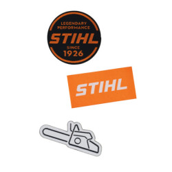 Lot de 3 autocollants, STIHL, en silicone