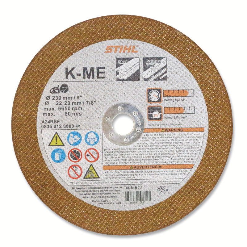 Disque à découper en résine, O 230mm, acier, pour TSA