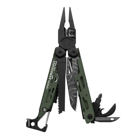 LEATHERMAN Outil multifonction SIGNAL Topo Green 19 fonctions